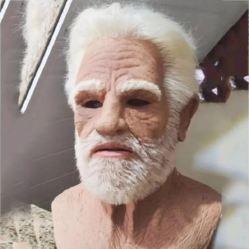 Cosplay Anime White Hair - Halloween White Haired Grandpa Old Man