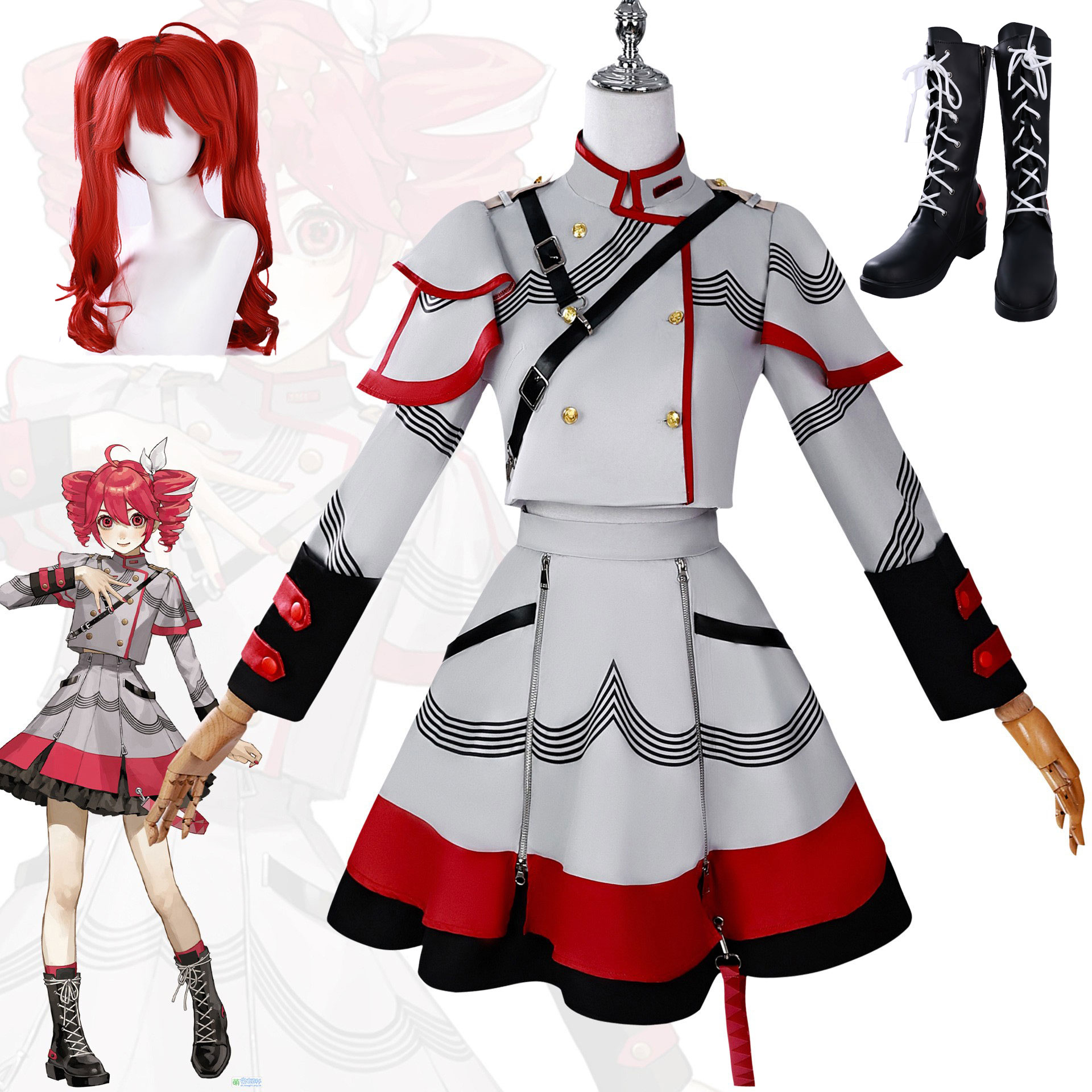 Anime Cosplay Makeup - Kasane Teto cosplay costume adult carnival
