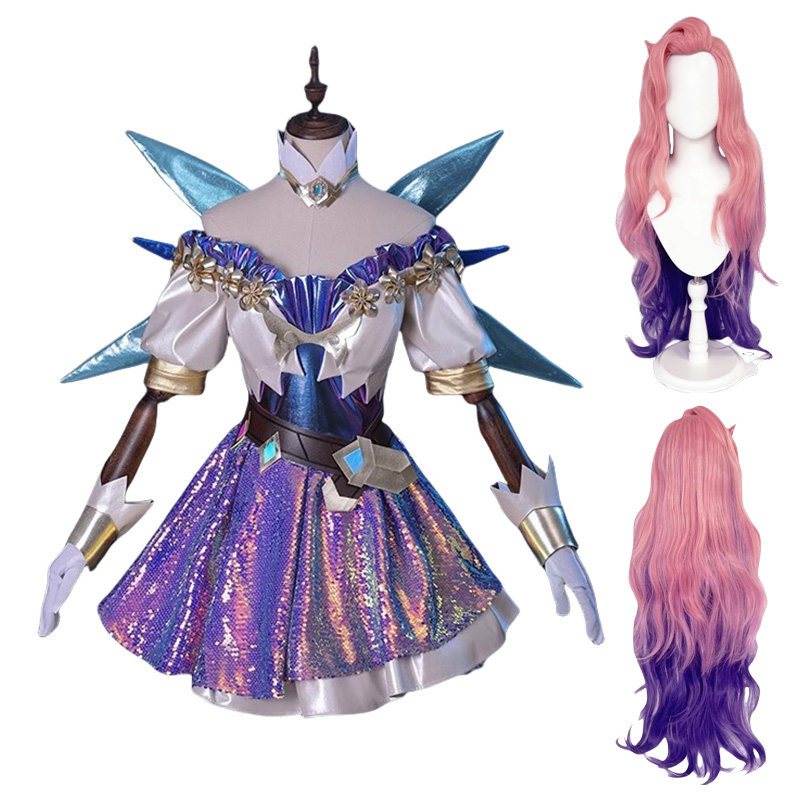 Anime Cosplay Wig - LOL the Starry-Eyed Songstress Seraphine Cosplay