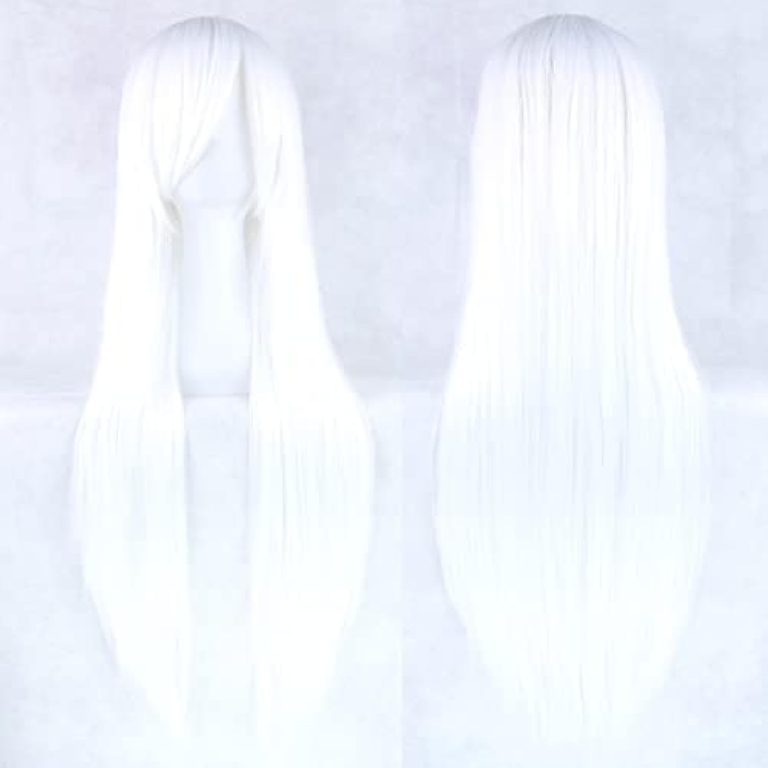 Cosplay Anime White Hair - 80cm Long Straight Natural Hair Cosplay