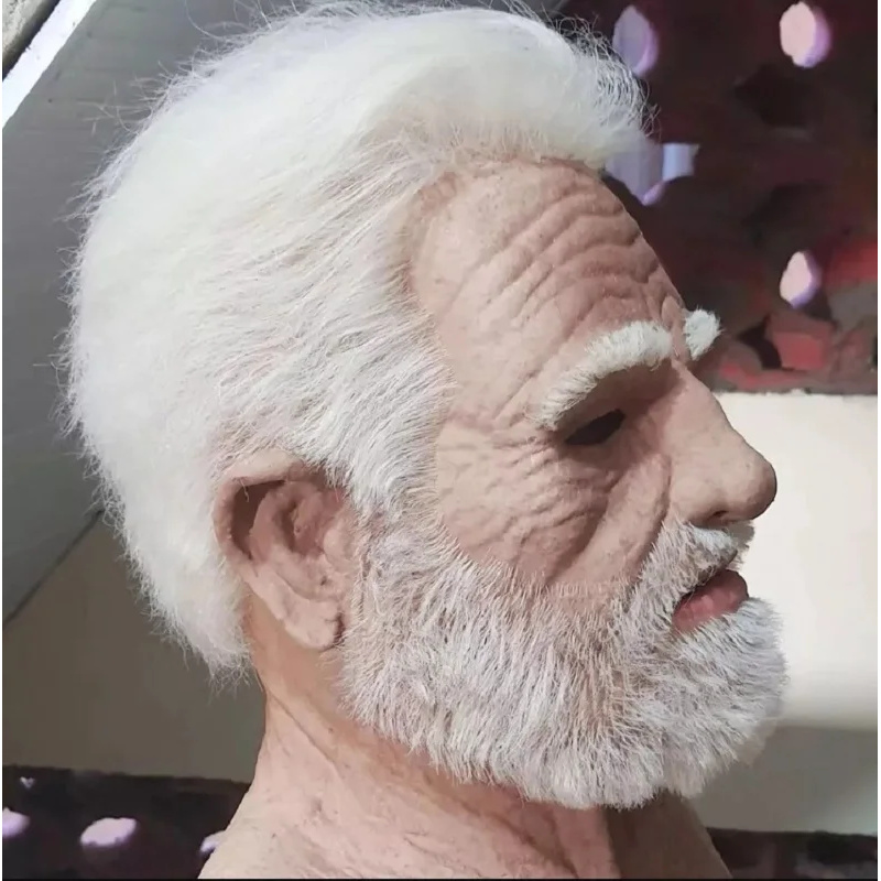 Halloween White Haired Grandpa - Cosplay Anime White Hair ulasan dan harga