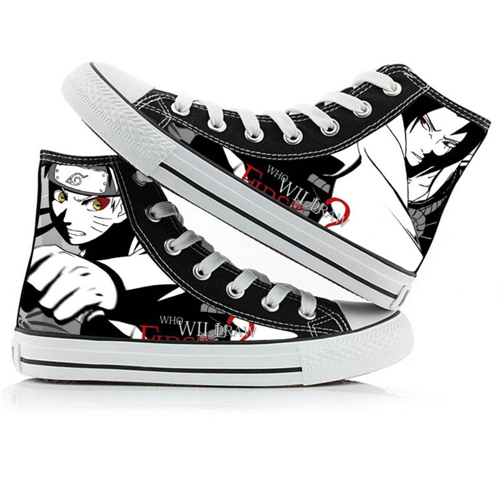 Naruto Uzumaki High-Top Canvas - Anime Cosplay Girl Ideas ulasan dan harga
