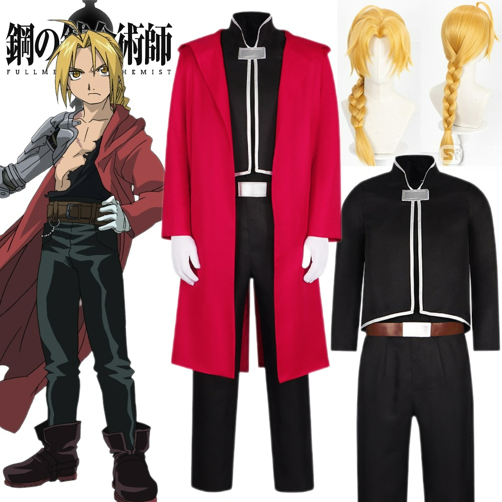 Fullmetal Edward Elric Cosplay - Fullmetal Alchemist Coat ulasan dan harga
