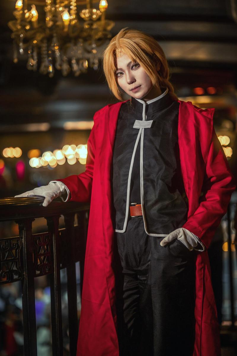 Fullmetal Edward Elric Cosplay - Fullmetal Alchemist Coat ulasan dan harga