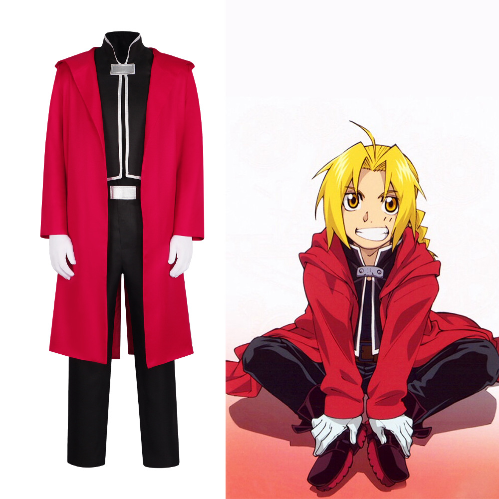 Fullmetal Edward Elric Cosplay - Fullmetal Alchemist Coat ulasan dan harga