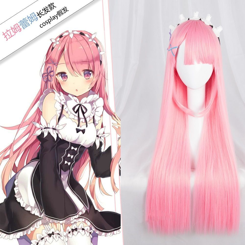Re Zero Ram & Rem Cosplay Wig  - Re Zero Rem Wig ulasan dan harga