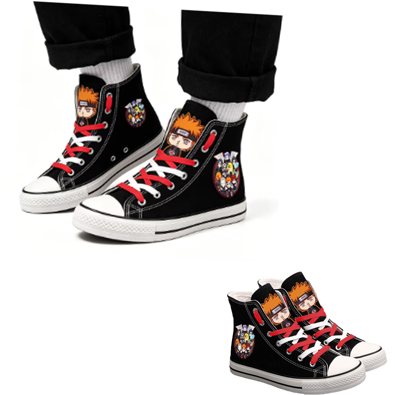 Naruto Uzumaki High-Top Canvas - Anime Cosplay Girl Ideas ulasan dan harga