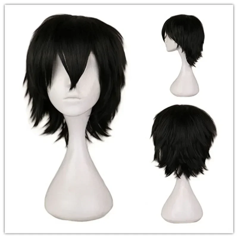 QQXCAIW Male Wig Black White P - Cosplay Anime White Hair ulasan dan harga