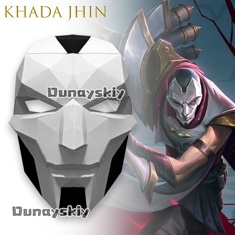 AKhada Jhin Oni Mask DIY Paper - Anime Cosplay Diy ulasan dan harga
