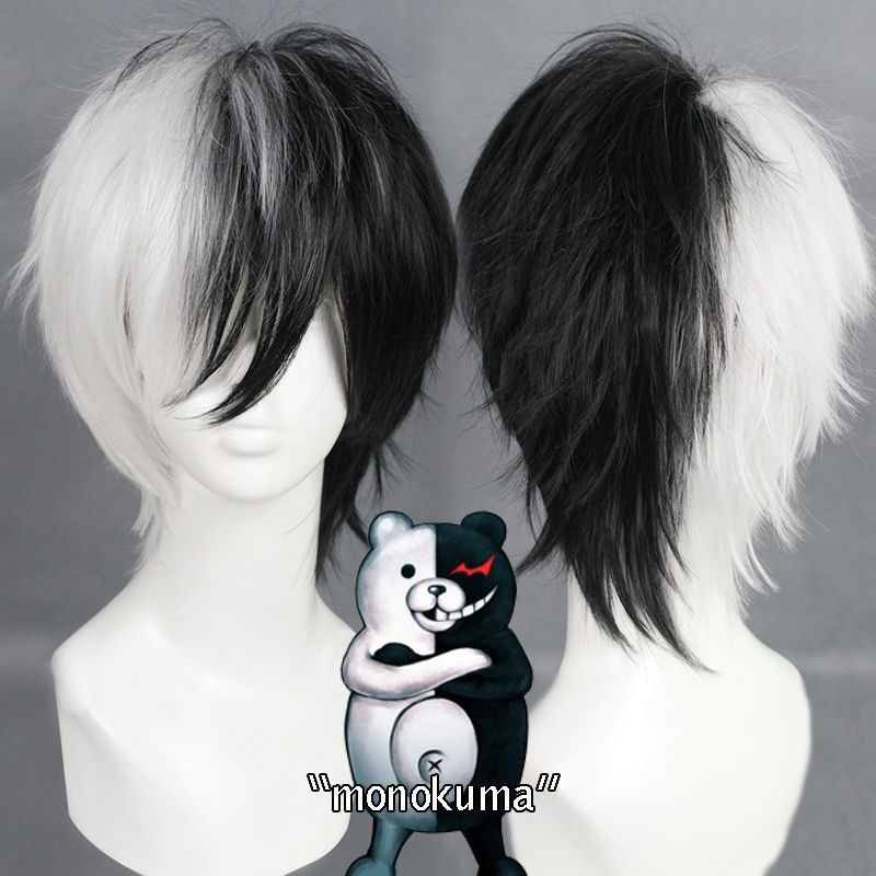 Anime Game Danganronpa Black a - Cosplay Anime White Hair ulasan dan harga