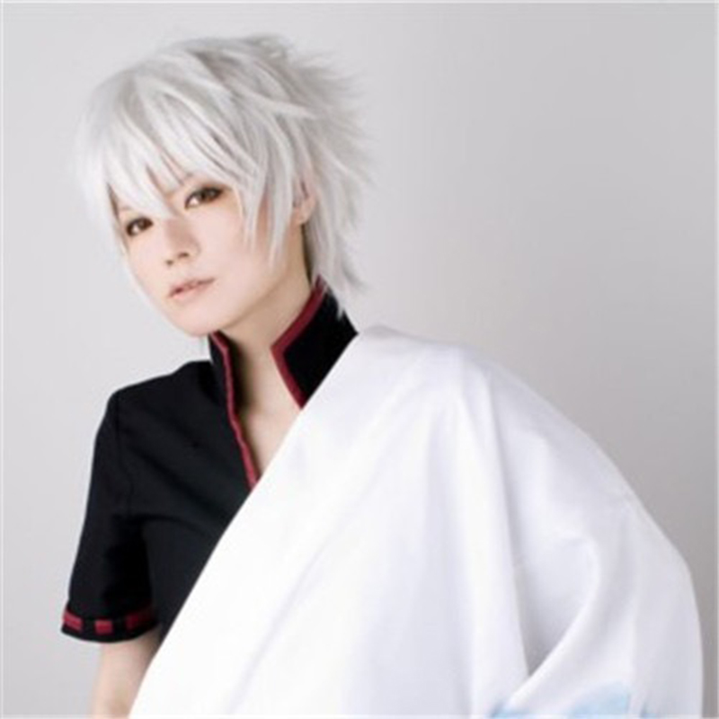 Anime Cosplay Wig White Simula - Cosplay Anime White Hair ulasan dan harga