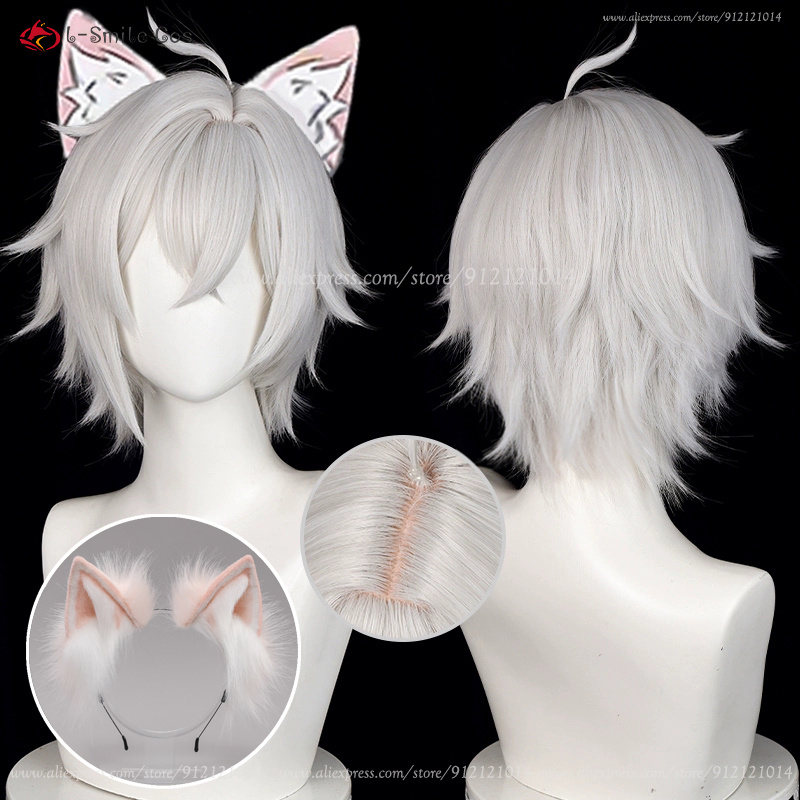 ZZZ Seth Lowell Cosplay Wig 30 - Cosplay Anime White Hair ulasan dan harga