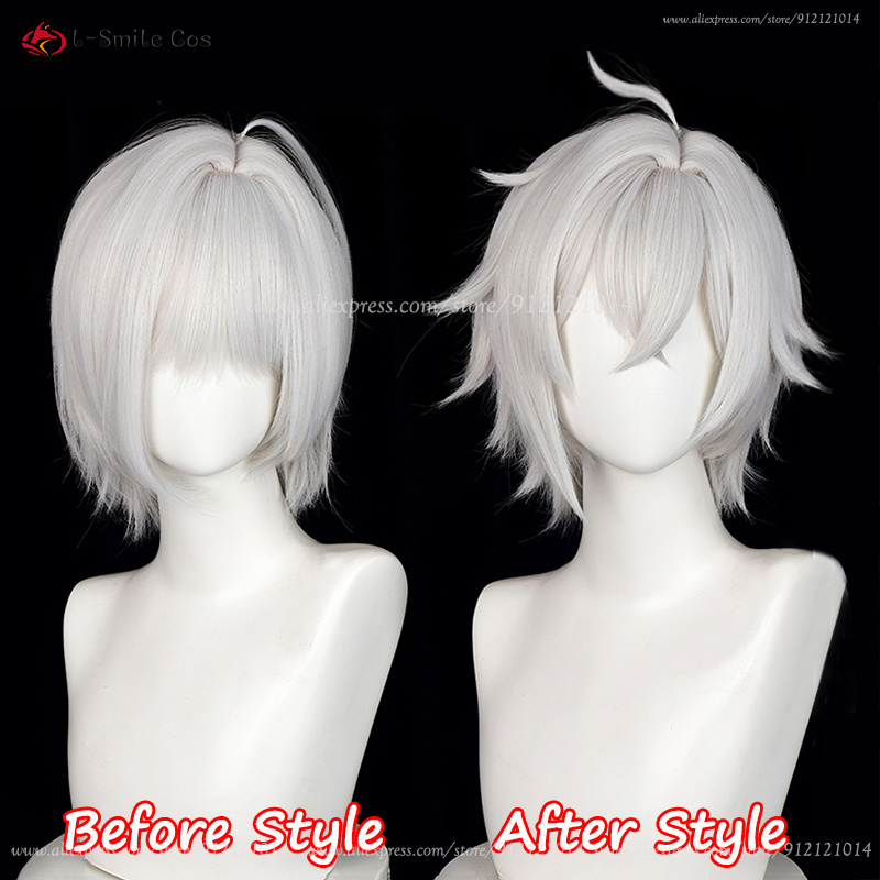 ZZZ Seth Lowell Cosplay Wig 30 - Cosplay Anime White Hair ulasan dan harga