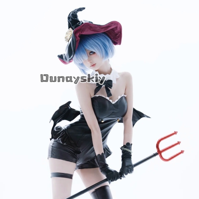 KS*12Anime Re Zero Cosplay Rem - Re Zero Rem Wig ulasan dan harga