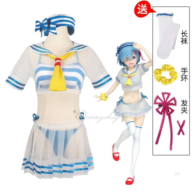 Rem Cosplay Costume Re:Life In - Re Zero Rem Wig ulasan dan harga