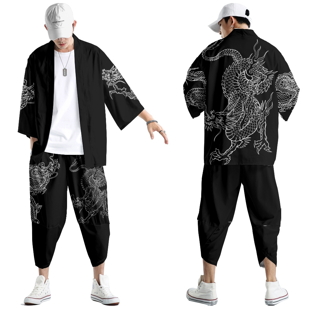 Harajuku Tops Robe Fashion Asi - Demon Slayer Haori ulasan dan harga