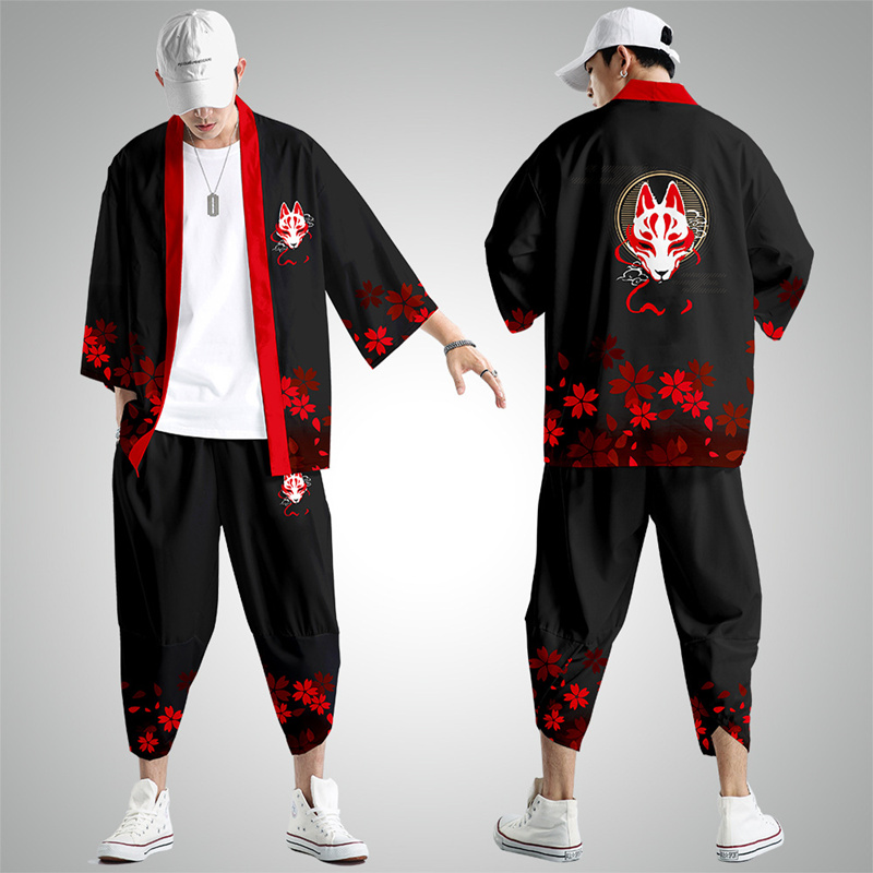 Harajuku Tops Robe Fashion Asi - Demon Slayer Haori ulasan dan harga
