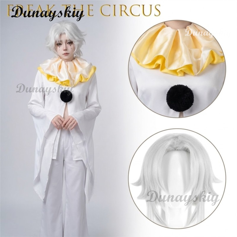 Pierrot Freak Party White Clow - Cosplay Anime White Hair ulasan dan harga