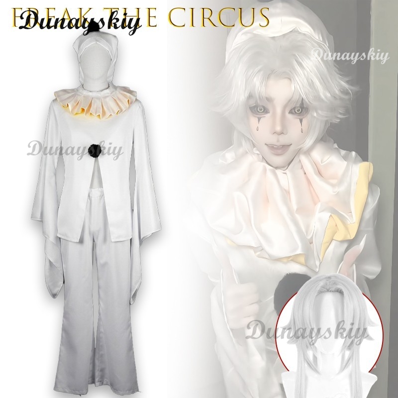 Pierrot Freak Party White Clow - Cosplay Anime White Hair ulasan dan harga