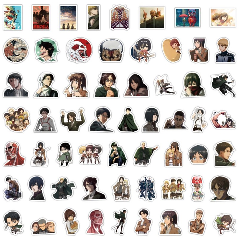 60Pcs Attack on Titan Anime St - Anime Cosplay Diy ulasan dan harga