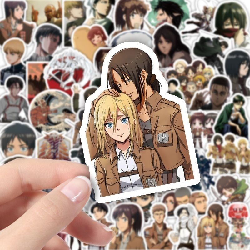 60Pcs Attack on Titan Anime St - Anime Cosplay Diy ulasan dan harga