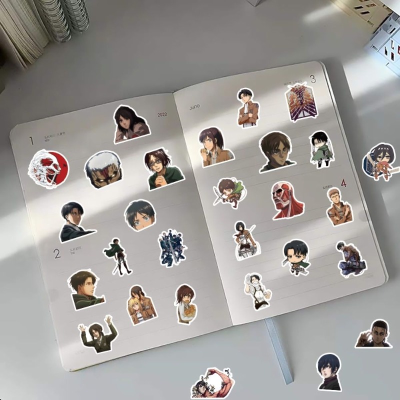 60Pcs Attack on Titan Anime St - Anime Cosplay Diy ulasan dan harga