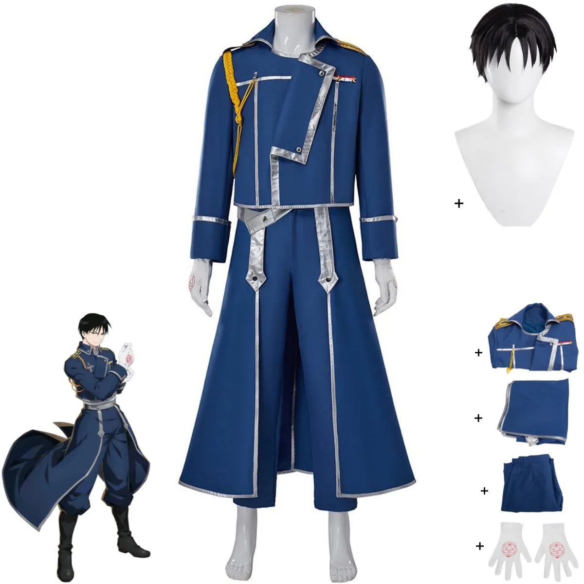 Blue Fight Military Uniform Co - Fullmetal Alchemist Coat ulasan dan harga