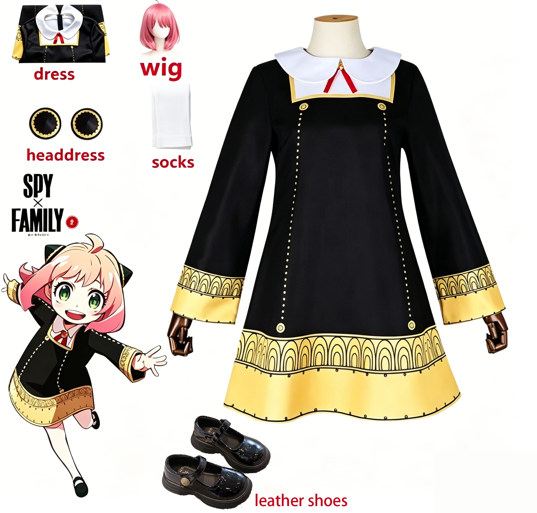 Spy X Family Anya Forger Cospl - Spy Family Outfit ulasan dan harga