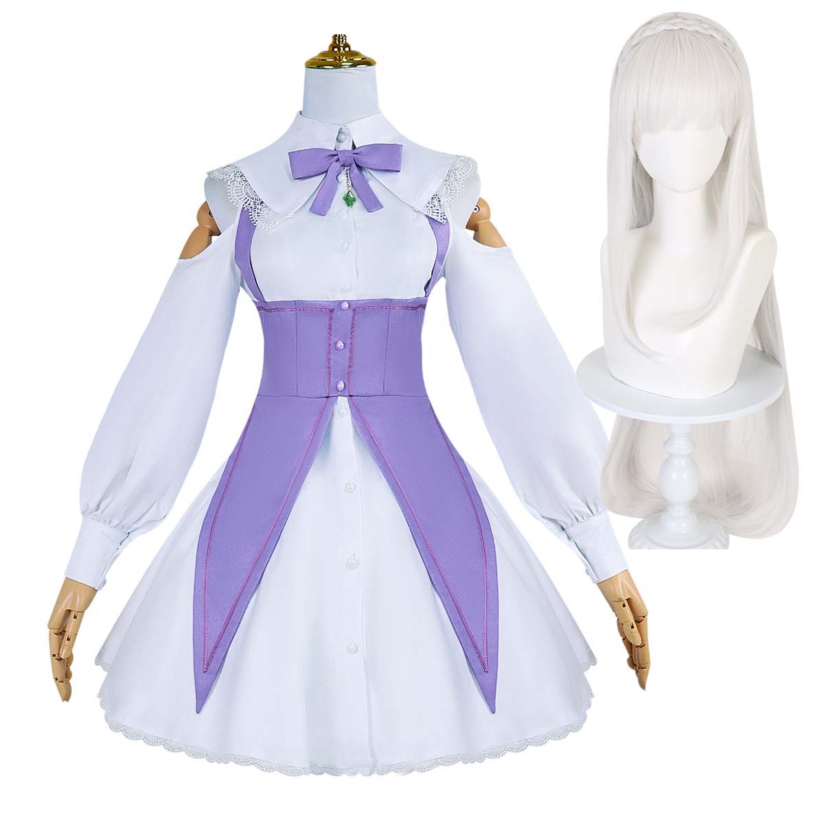 Halloween Anime Re:Life In a D - Re Zero Rem Wig ulasan dan harga