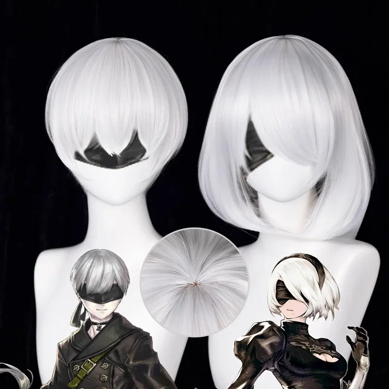 Anime 9S Cosplay Wig 2b Wig Wh - Cosplay Anime White Hair ulasan dan harga